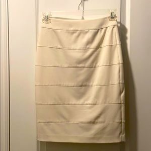 Cream pencil skirt